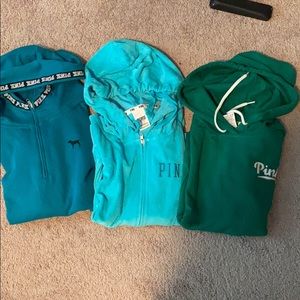 PINK hoodies